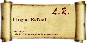 Linges Rafael névjegykártya